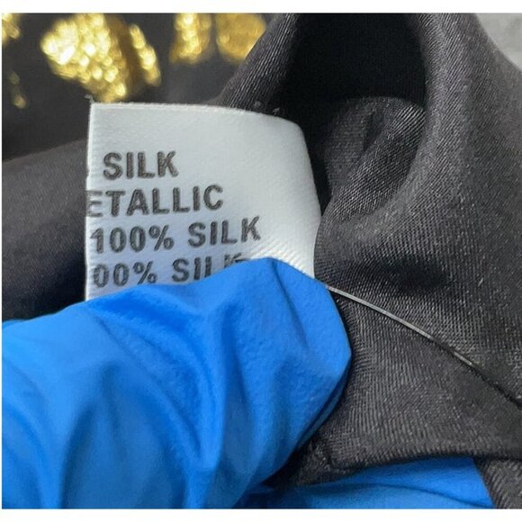 Sara Berman Silk Skirt Women's Gold Animal Print High Low 100% Size M Whimsy - Picture 4 of 9